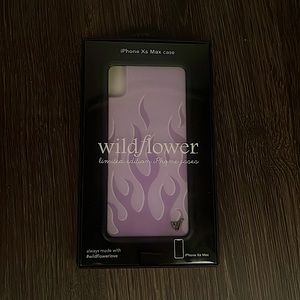 Purple Flame Wildflower iPhone XS Max case